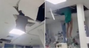 Vídeo: un paciente cae del techo en un hospital cuando intentaba escaparse por el ducto de ventilación