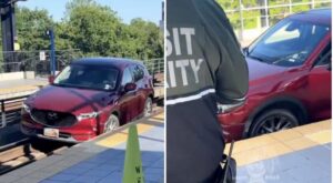 Vídeo: una mujer sigue cabalmente las indicaciones de su GPS Y terminó conduciendo su vehículo sobre las vías elevadas de un tren ligero