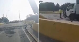 Vídeos: nueva y fortísima réplica daña severamente el  puente entre Caraballeda y La Guaira, clave entre ambos lugares y dificulta el desplazamiento en el estado de La Guaira