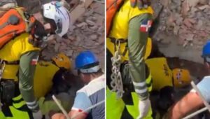 Milagro captado en vídeo: Rescatistas dominicanos hallan con vida a un niño de 12 años de edad cinco días después de los 2 mortales terremotos que azotaron a Venezuela