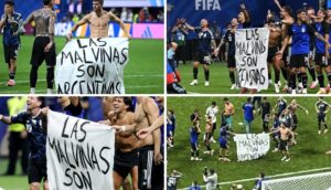 Vídeos: la FIFA no sancionará a los futbolistas argentinos por la pancarta de “Las Malvinas son Argentinas” tras haber derrotado a Inglaterra en las semifinales del Mundial de Futbol 2026