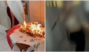 Vídeo sensible, “¿No querías estar a mi lado?”: Mujer apuñala a su expareja e incendia una casa frente a su hija que cargaba en brazos