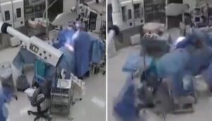 Vídeo: terremoto sorprende a un equipo médico en pleno quirófano en Japón, pero no pierde la calma, cubren y protegen al paciente