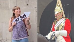 Vídeo: madre orgullosa visita a su hijo de servicio en la Guardia del Rey en Londres