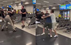 Vídeo, “asesinos de niños”: tras insultos antisemitas, se desata una brutal pelea entre un estadounidense y un israelí dentro de un aeropuerto