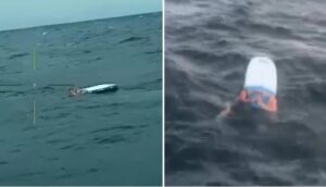 Vídeo: un padre y su hija, que fueron arrastrados mar adentro en una tabla de Padel Surf, fueron rescatados tras ser buscados en alta mar durante 5 horas