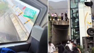 Vídeo impactante: aquí te mostramos cómo se siente estar dentro de un autobús que cae desde un puente
