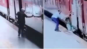 Vídeo: un técnico ferroviario salva de la muerte a un hombre que cayó entre un vagón de tren y el andén de una estación y que estuvo a punto de ser arrollado por ese tren