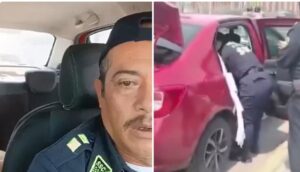 Vídeos: policía salva a mujer en labor de parto luego de que su taxista entrara en pánico en plena vía