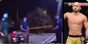 Vídeo fulminante: un conductor insulta y amenaza con “partirle la cara” a un policía durante una parada de tránsito, sin saber del pasado de ese policía como peleador de la UFC y termina pagándolo caro