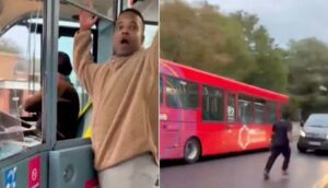 Vídeo: hombre roba un autobús tras golpear al chofer y causa estragos manejando en sentido contrario