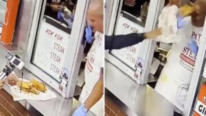 Vídeo:  violento ataque con un sándwich ‘cheesesteak’ contra la cara del gerente del  icónico restaurante “Pat’s King of Steaks”