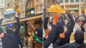 Vídeo, helado saqueado: caos por helado durante disturbios en Milán, Italia