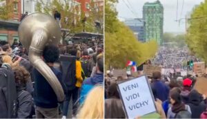 Vídeos: marea humana recorre París, Francia, en las protesta multitudinarias que azotan a ese país entre cantos, pancartas y orquestas callejeras