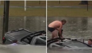Vídeo: reportero abandona una cobertura en vivo para salvar a conductor atrapado en vehículo hundiéndose